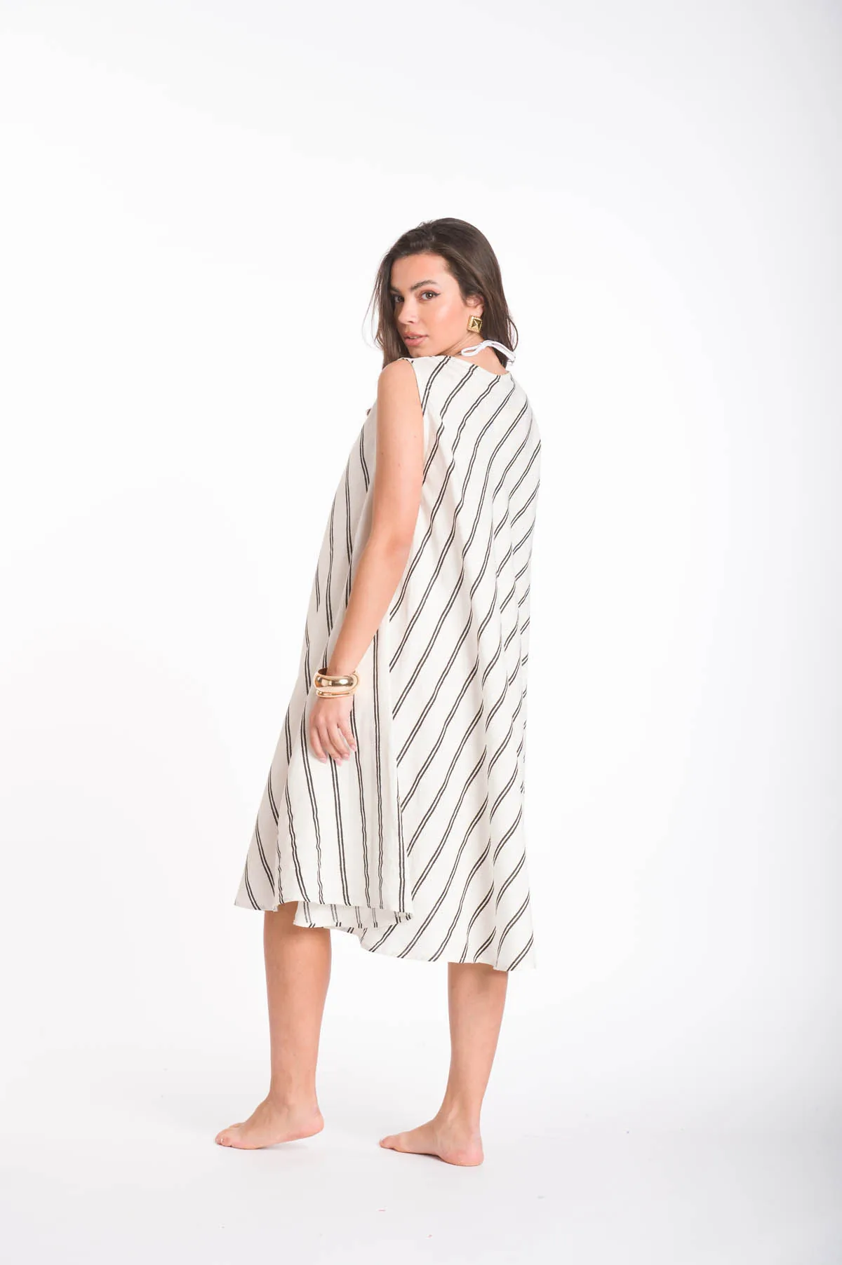 Φορεμα oval viscose - Άσπρο φόρεμα παραλίας για καλοκαιρινές resort εμφανίσεις