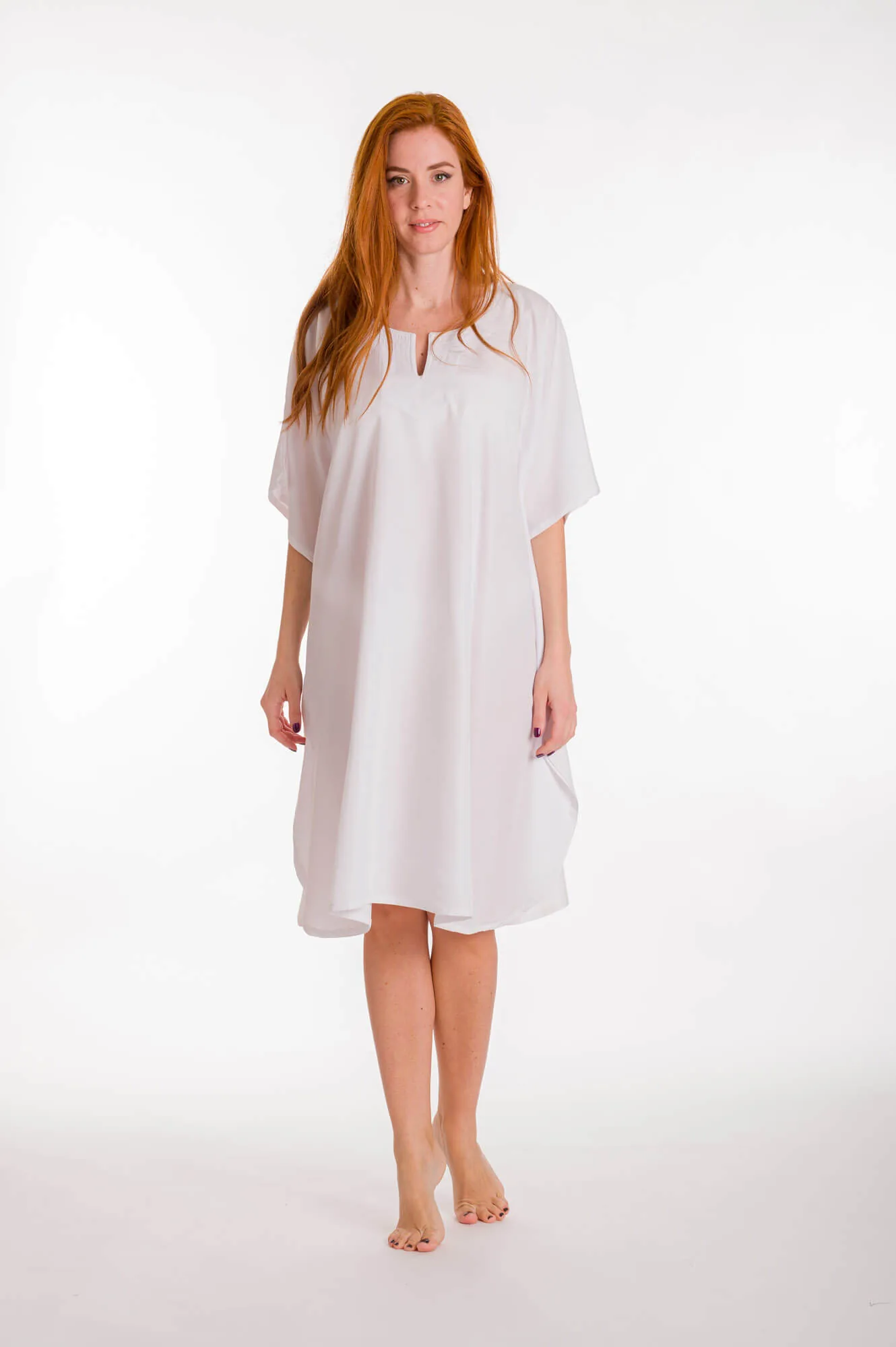 Καφτανι 3/4 mmf silk touch - Άσπρο καφτάνι παραλίας για καλοκαιρινές resort εμφανίσεις