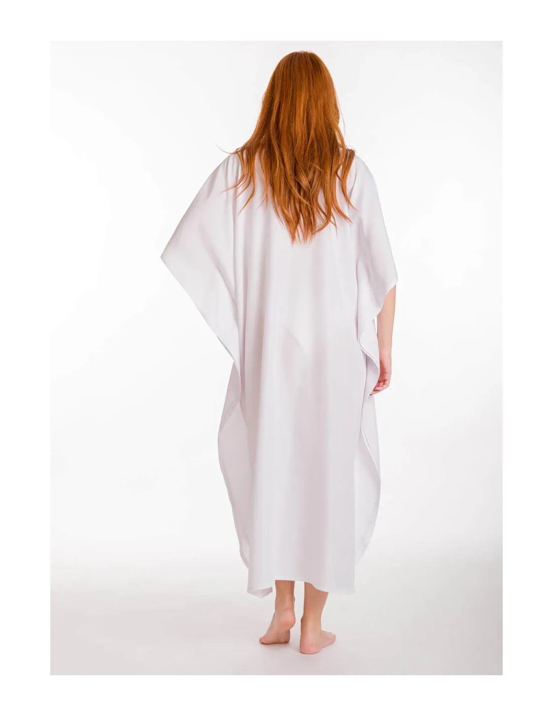 Καφτανι mmf silk touch - Άσπρο καφτάνι παραλίας για καλοκαιρινές resort εμφανίσεις