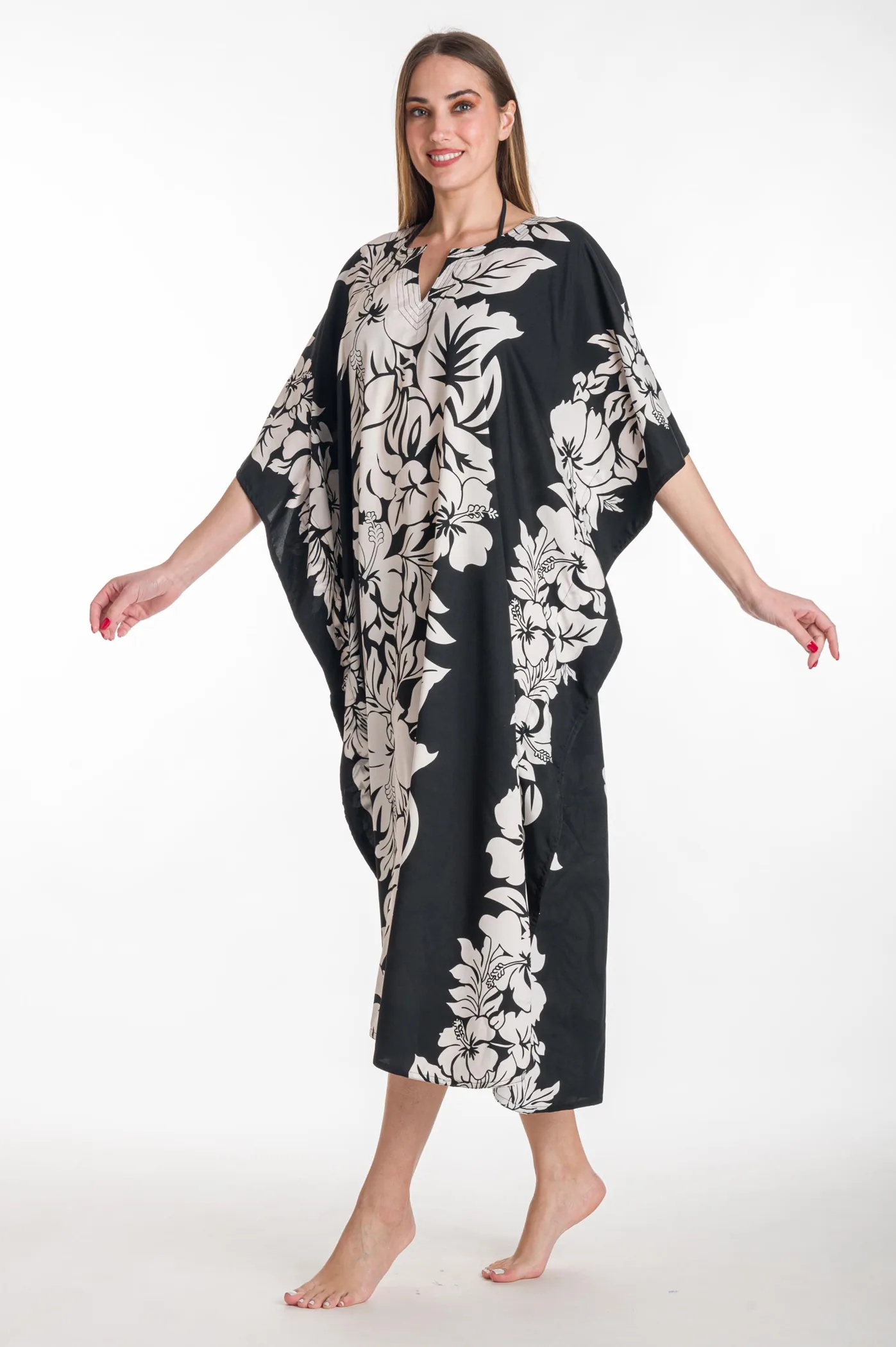 Καφτανι animal print mmf silk touch - Άσπρο;Μαύρο καφτάνι παραλίας από animal print για καλοκαιρινές resort εμφανίσεις