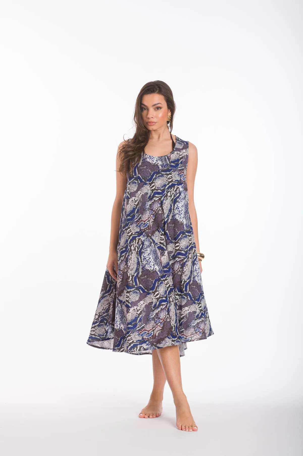 Φορεμα oval viscose - Γκρί παρεό παραλίας για καλοκαιρινές resort εμφανίσεις