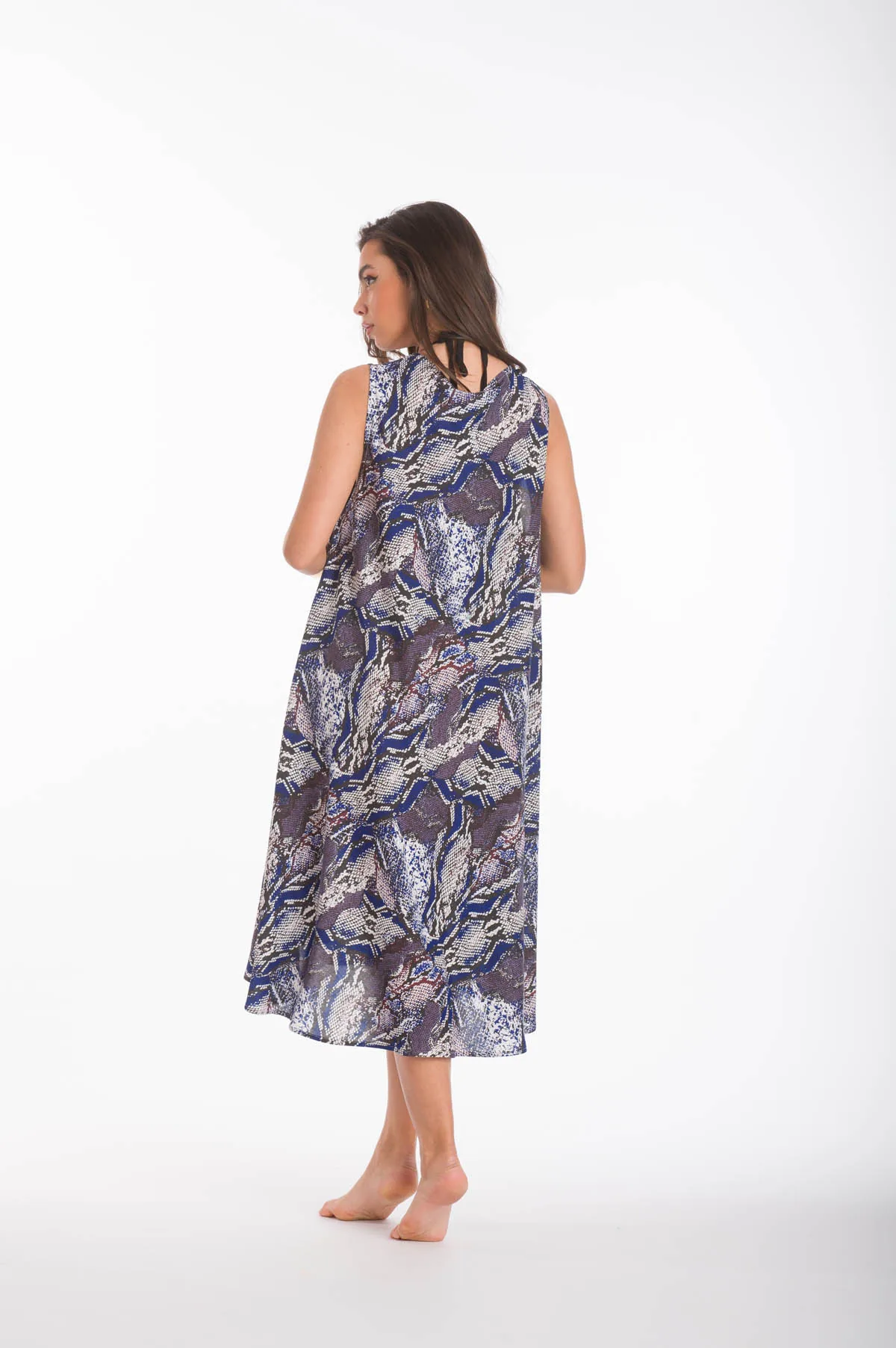 Φορεμα oval viscose - Γκρί φόρεμα παραλίας για καλοκαιρινές resort εμφανίσεις