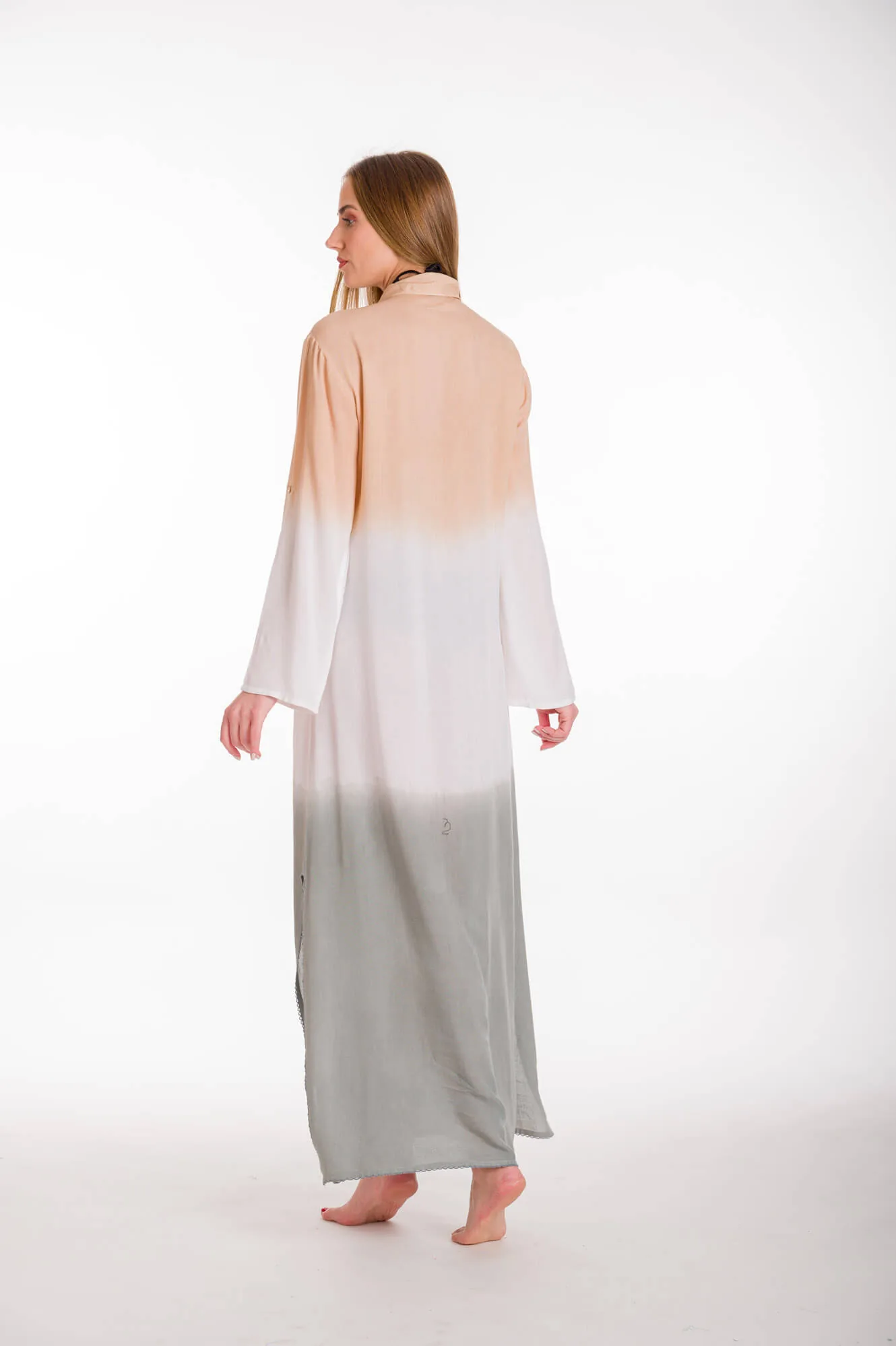 Πουκαμισα viscose- tunic - φορεμα - Γκρί;Σομόν resort wear προϊόν για καλοκαιρινές resort εμφανίσεις