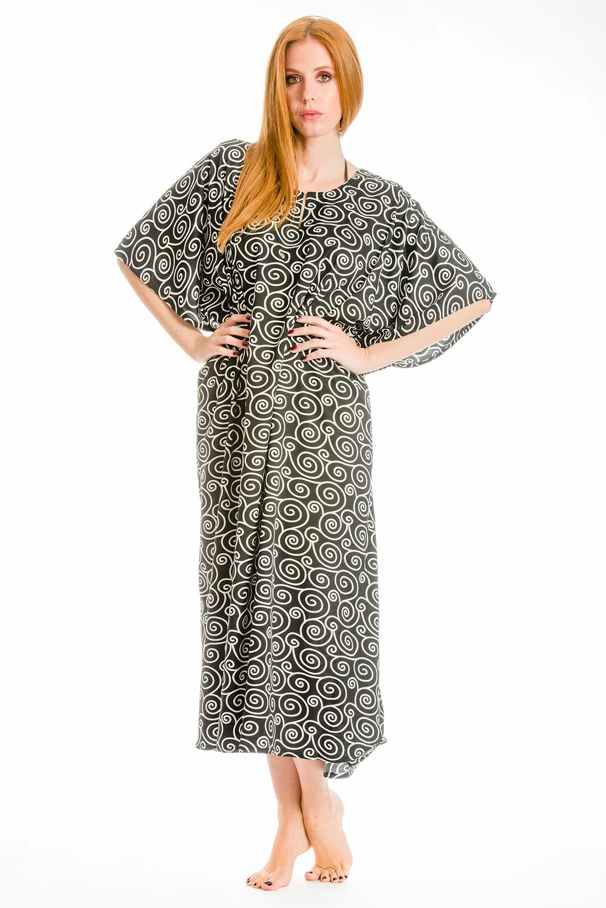 Καφτανι mmf silk touch - Μαύρο παρεό παραλίας για καλοκαιρινές resort εμφανίσεις