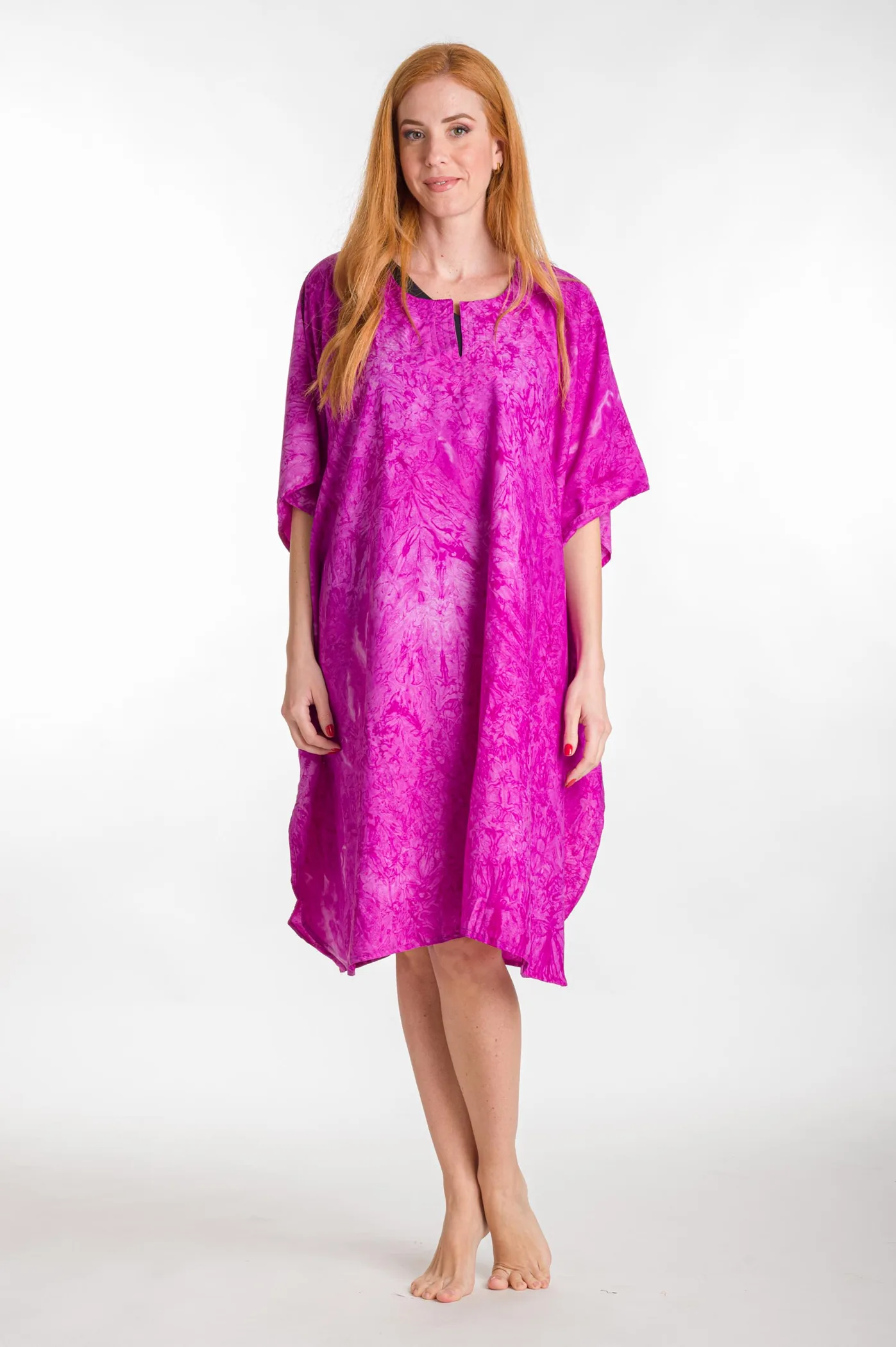 Καφτανι 3/4 mmf silk touch - Μώβ παρεό παραλίας για καλοκαιρινές resort εμφανίσεις