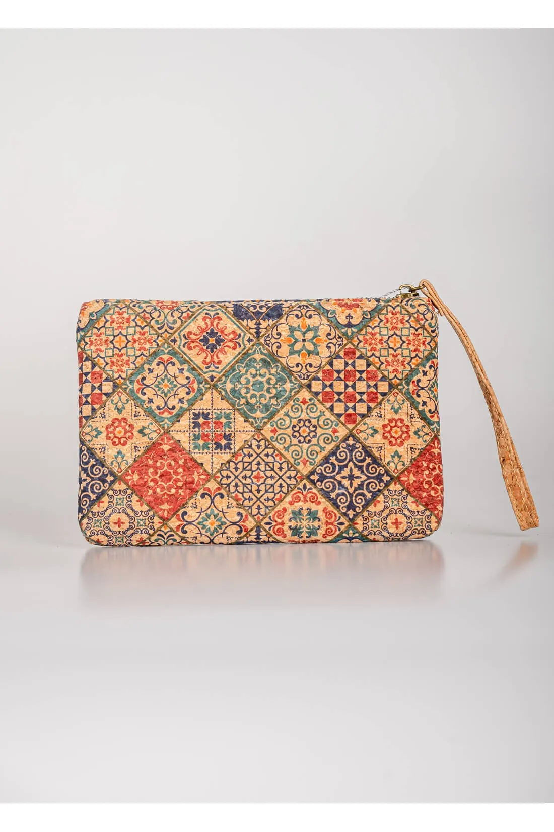 Τσαντακι καρπου - clutch - απο φελλο - Μπέζ τσάντα θαλάσσης για καλοκαιρινές resort εμφανίσεις