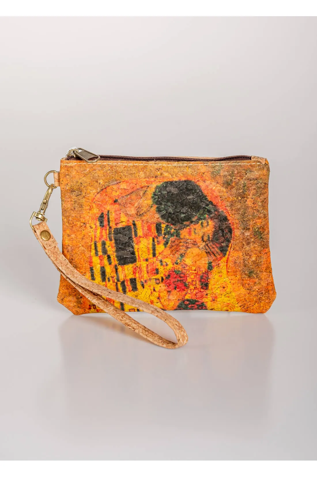 Τσαντακι μικρο καρπου - clutch - απο φελλο - Μπέζ παρεό παραλίας για καλοκαιρινές resort εμφανίσεις