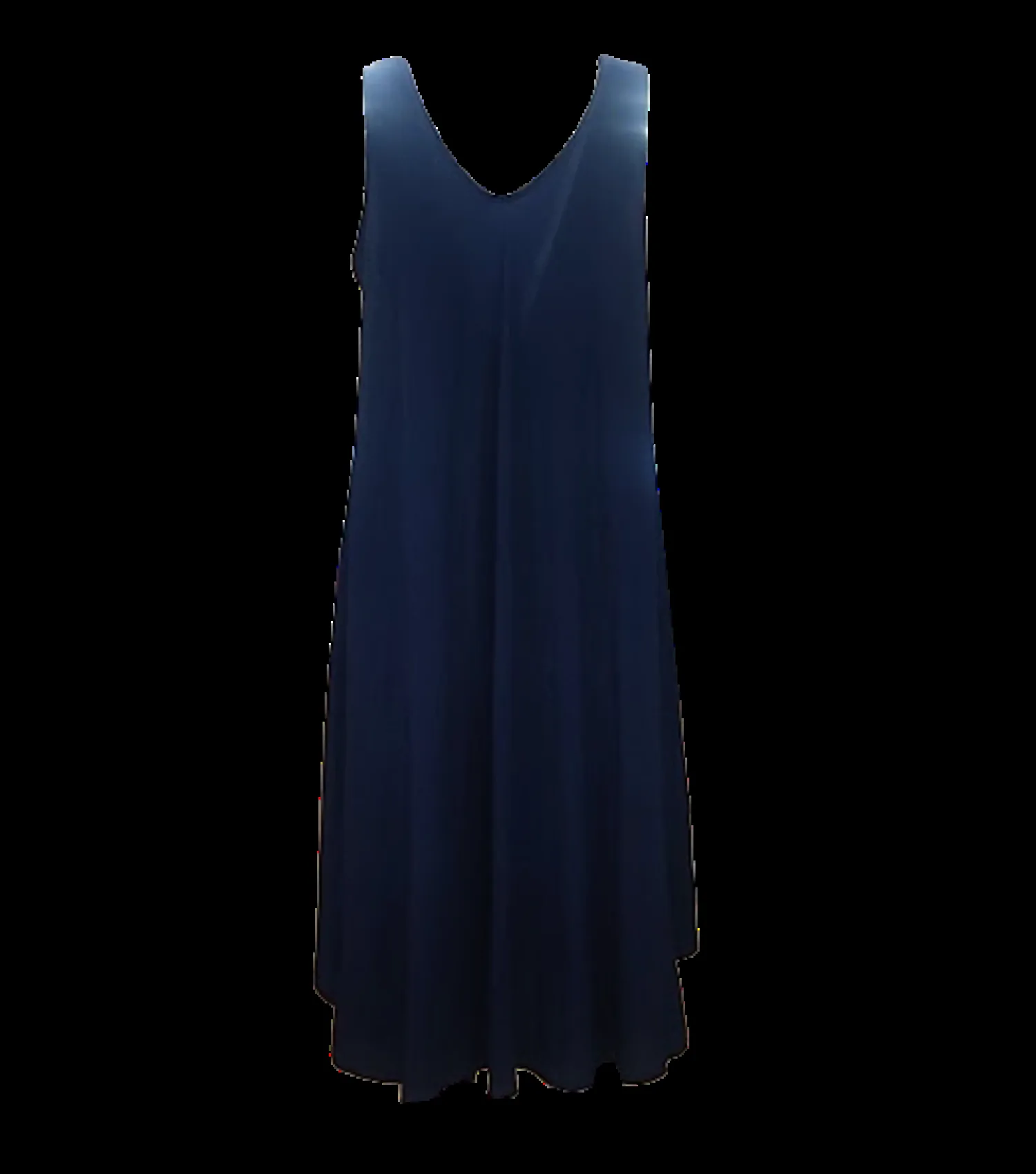 Φορεμα αμανικο μονοχρωμο viscose - Navy Blue φόρεμα παραλίας για καλοκαιρινές resort εμφανίσεις
