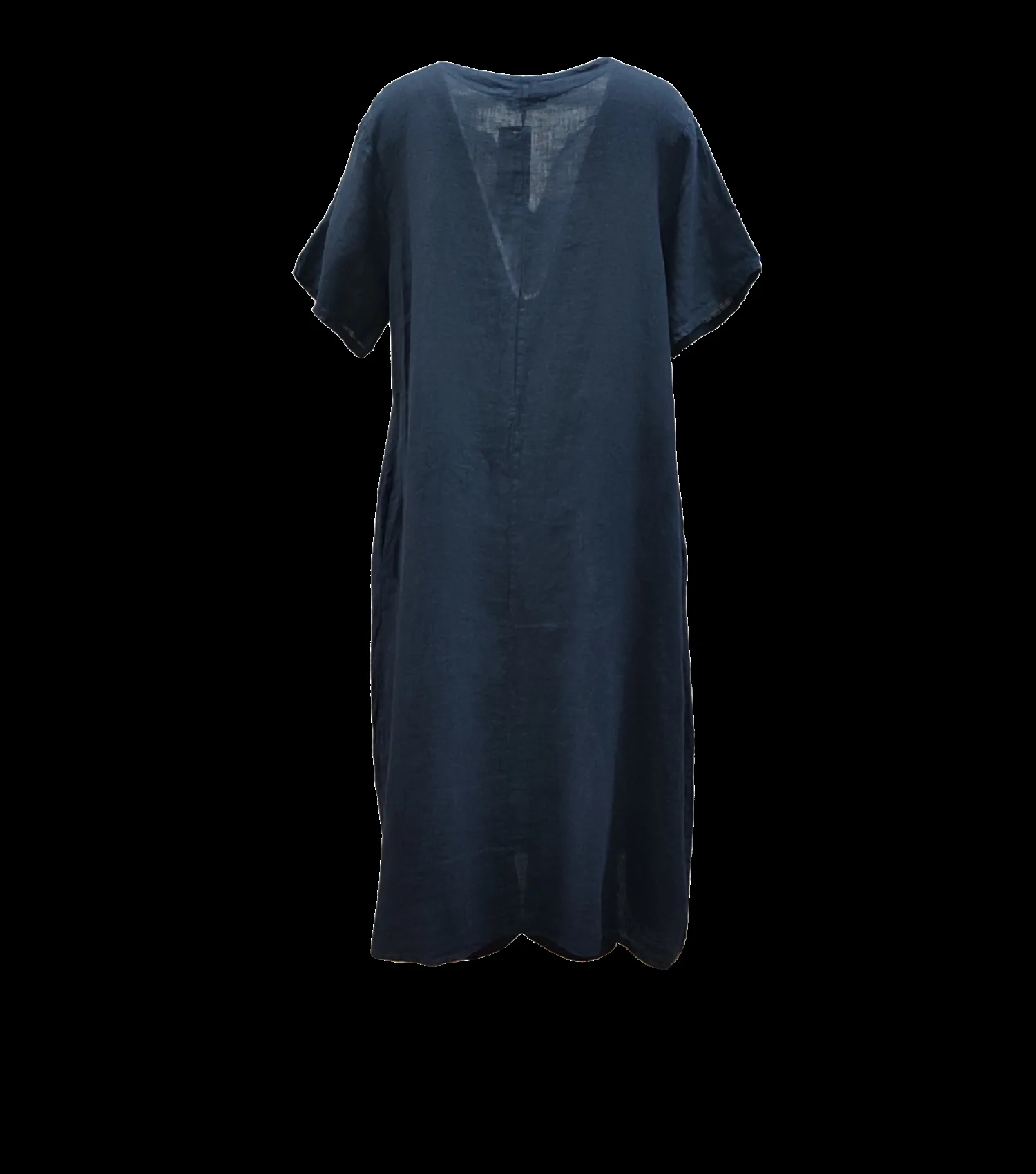 Λινο καφτανι - φορεμα - Navy Blue φόρεμα παραλίας από λινό για καλοκαιρινές resort εμφανίσεις