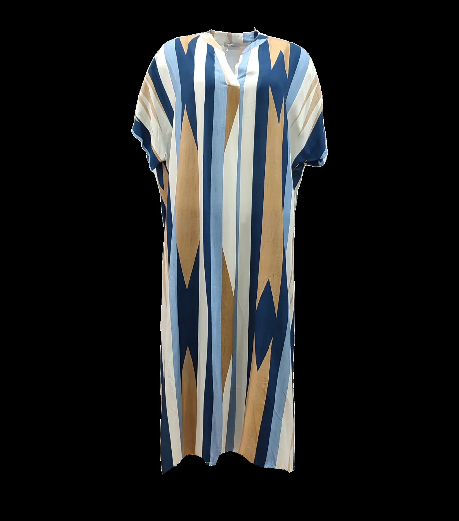 Καφτανι βισκοζ με κοντο μανικι - Navy Blue;Μπέζ καφτάνι παραλίας από βισκόζ για καλοκαιρινές resort εμφανίσεις