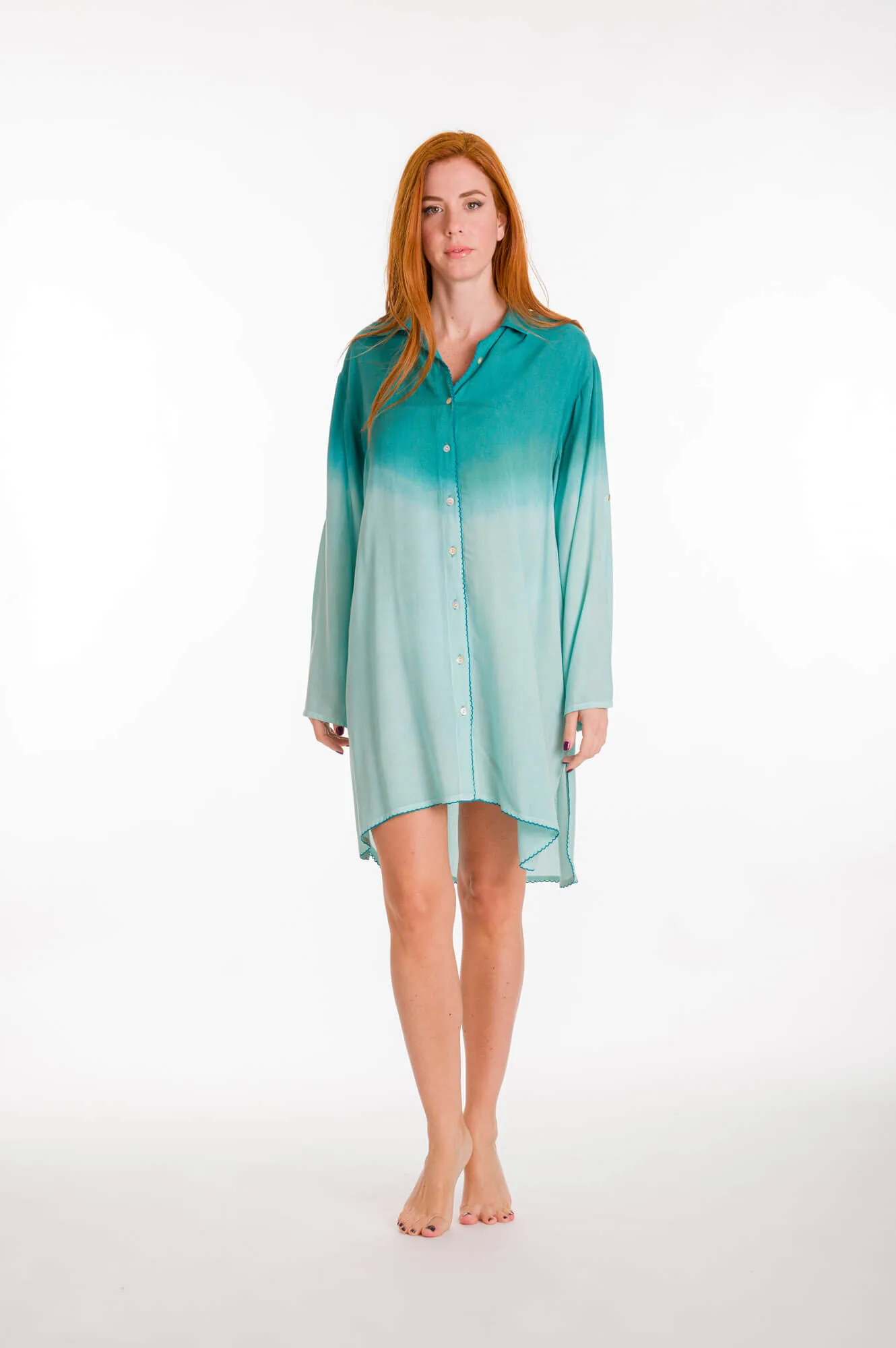 Πουκαμισα viscose- tunic - φορεμα - Βεραμάν παρεό παραλίας για καλοκαιρινές resort εμφανίσεις